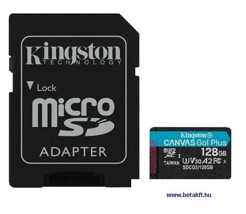 SD Micro 128GB XC Kingston 1Adapter UHS-I U3 SDCG3/128GB